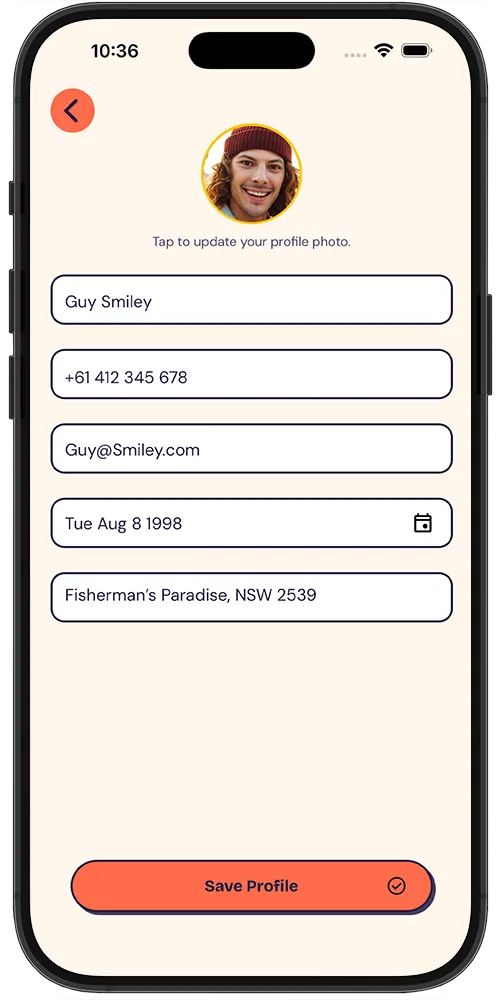 Enter your phone number screen